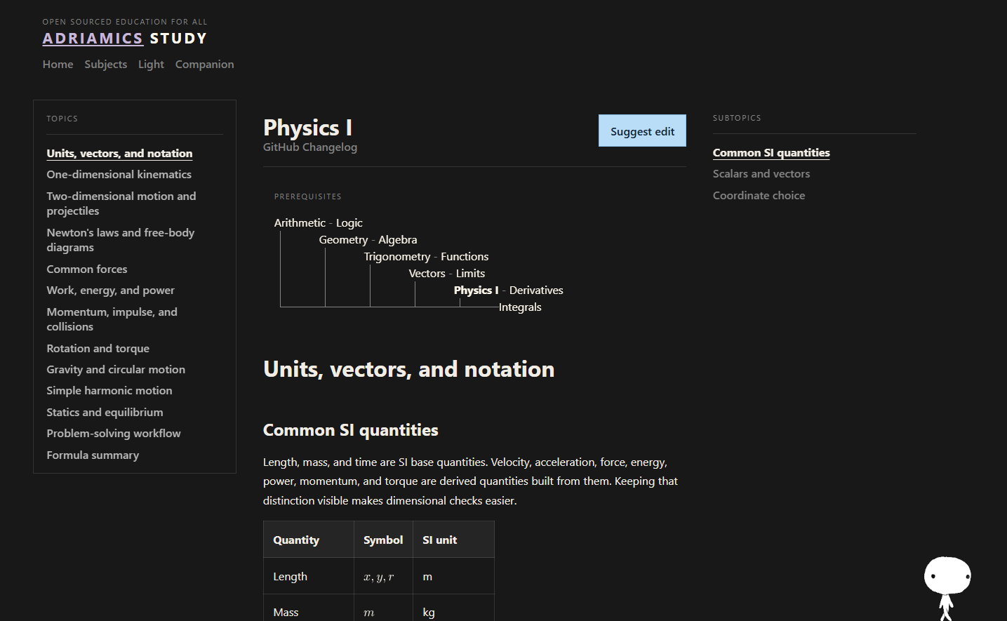 Screenshot of the Adriamics Study introduction page